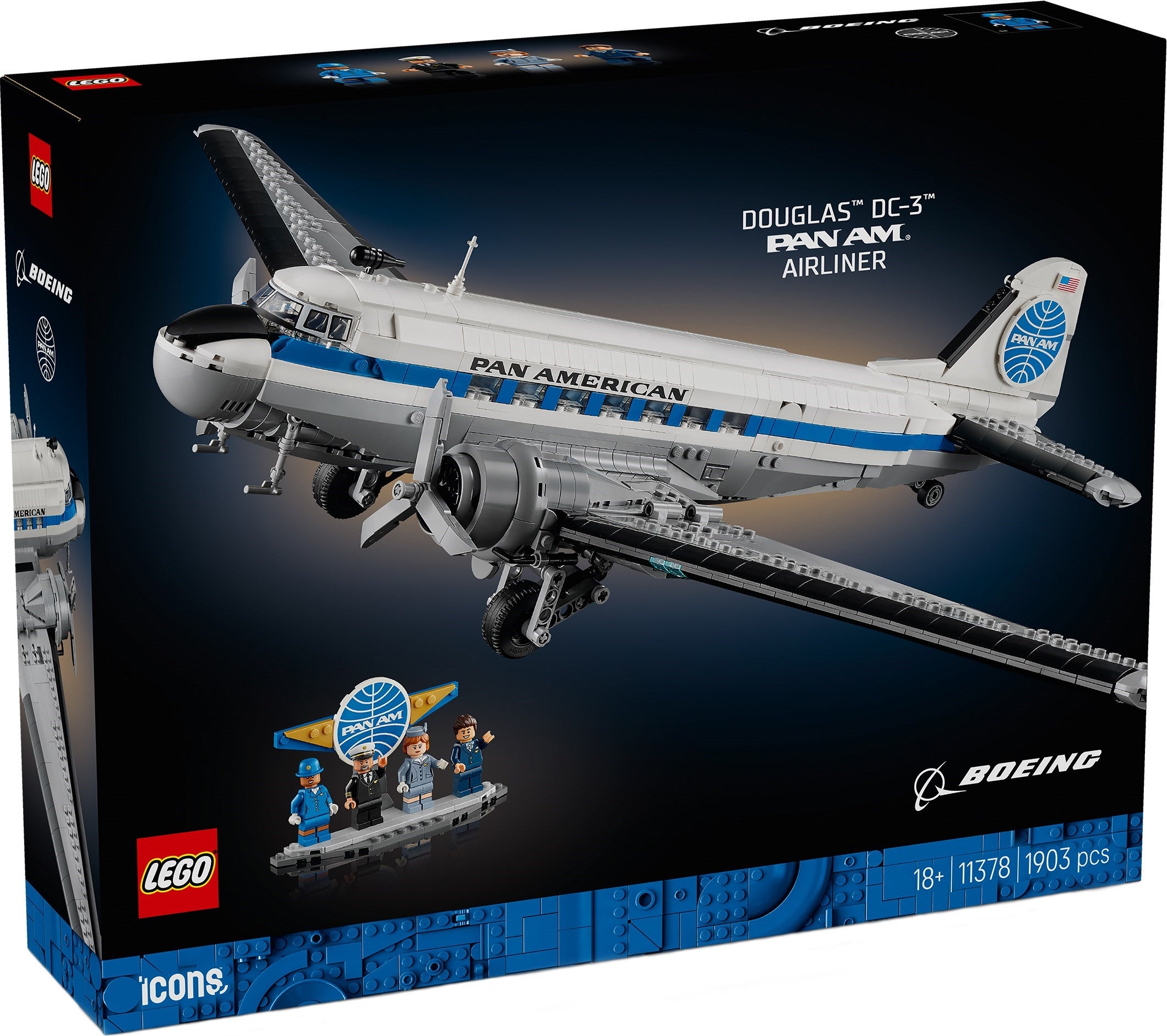 Douglas DC-3 PAN AM Airliner 11378 | Icons | LEGO (image 2)