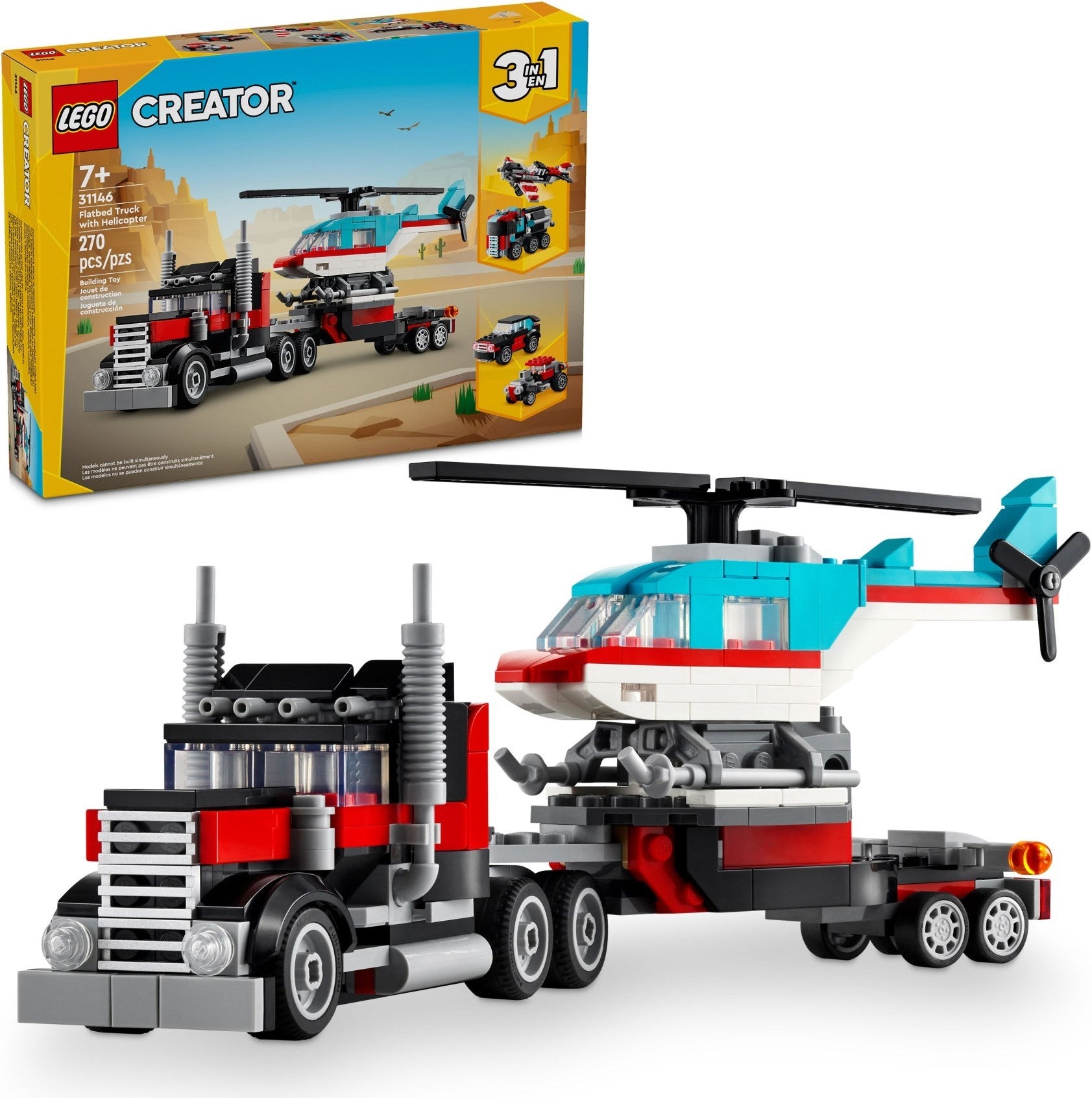 Flatbed Truck with Helicopter 31146 | Creator | LEGO (image 2)