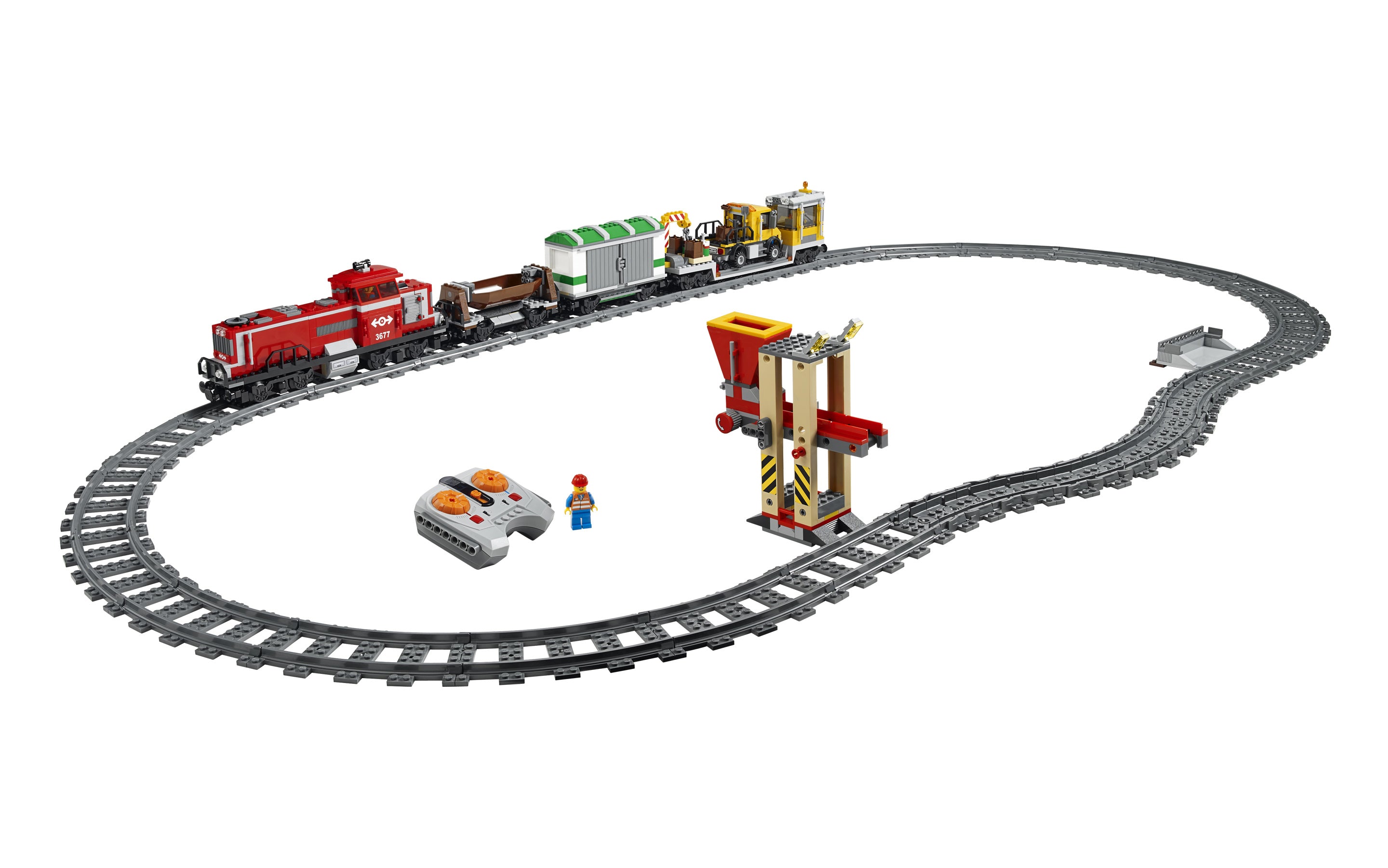 Red Cargo Train 3677 | City | LEGO (image 3)