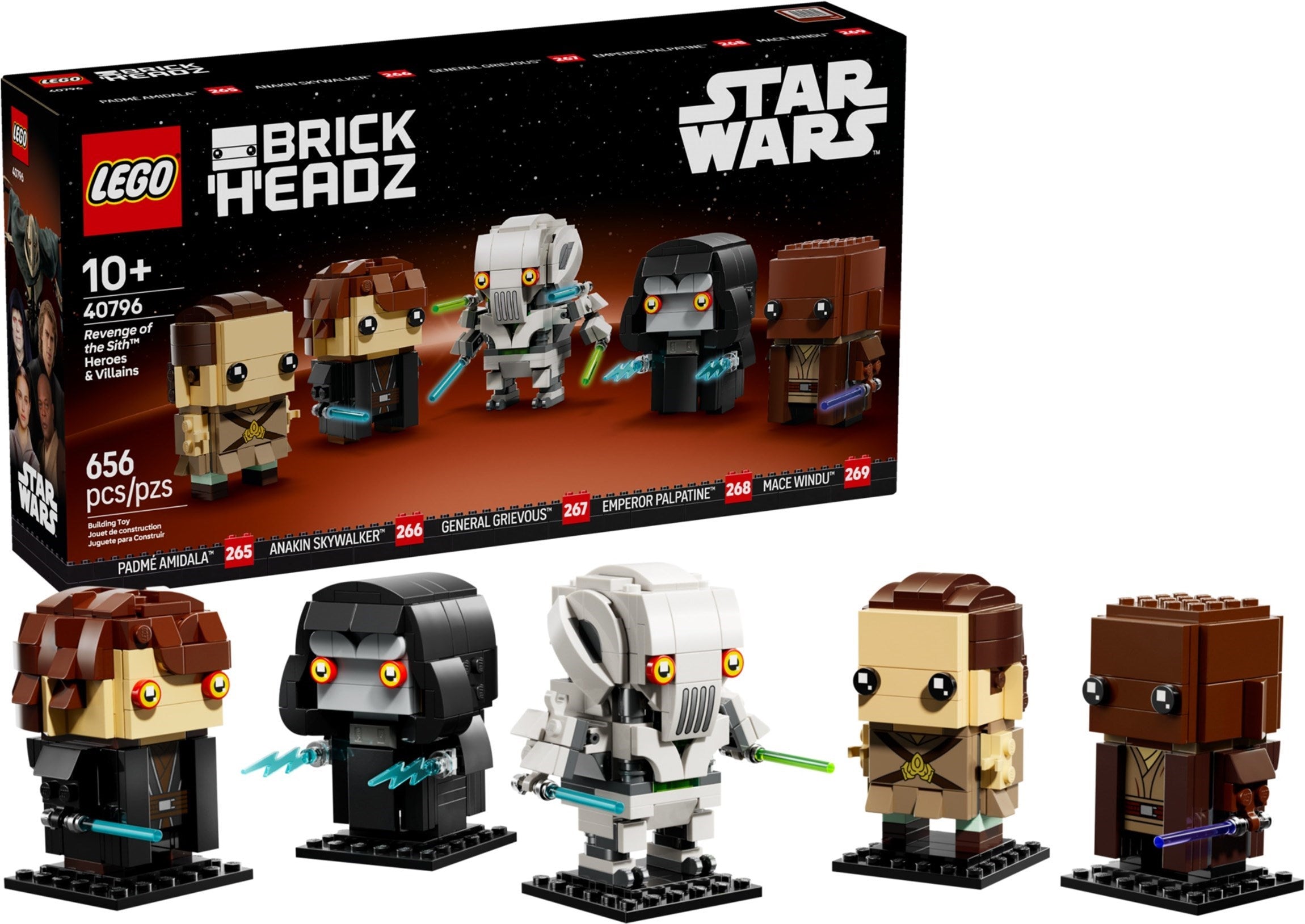 Revenge of the Sith Heroes & Villians 40796 | Brickheadz Star Wars | LEGO