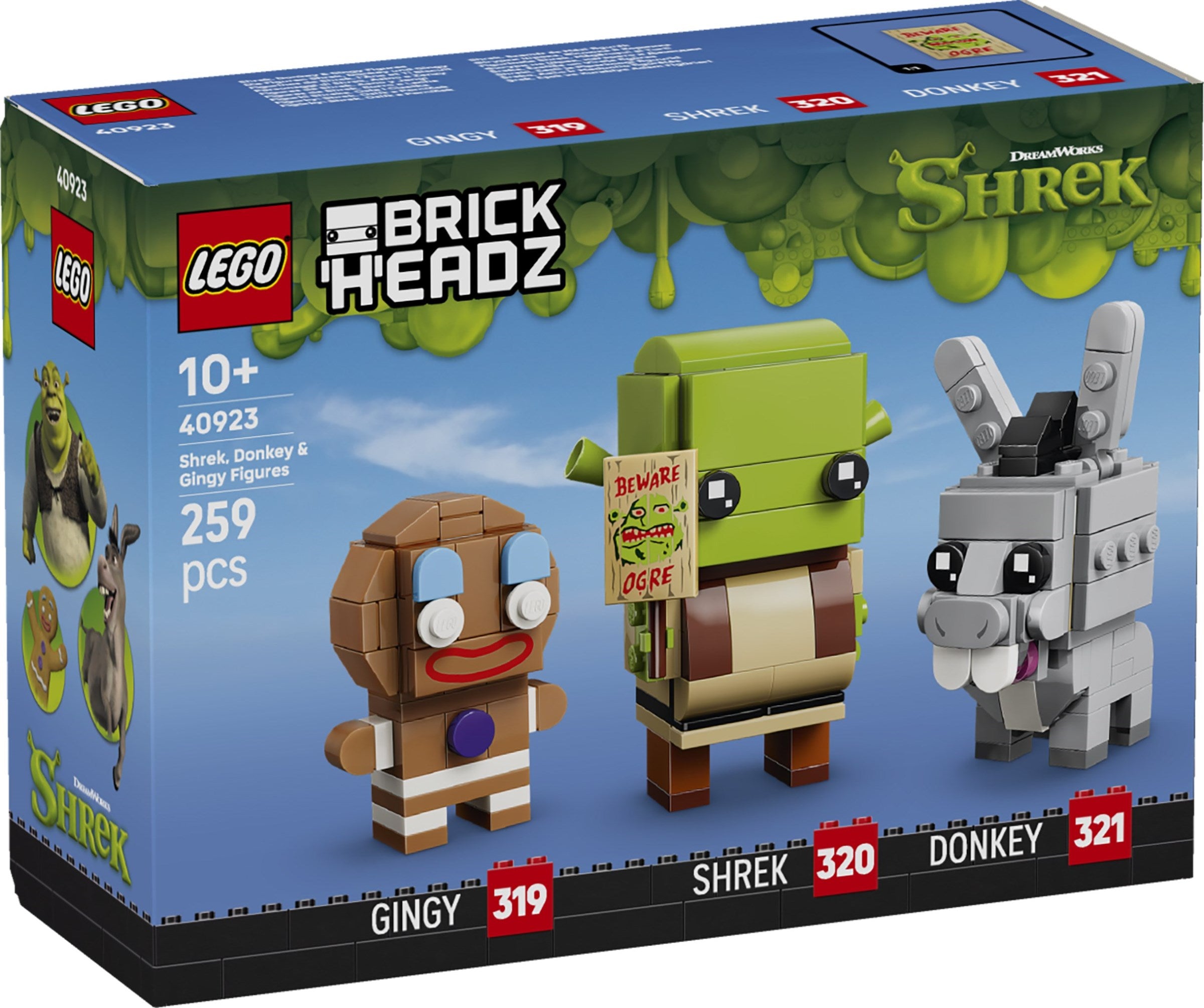 Shrek, Donkey & Gingy Figures 40923 | BrickHeadz | LEGO (image 2)