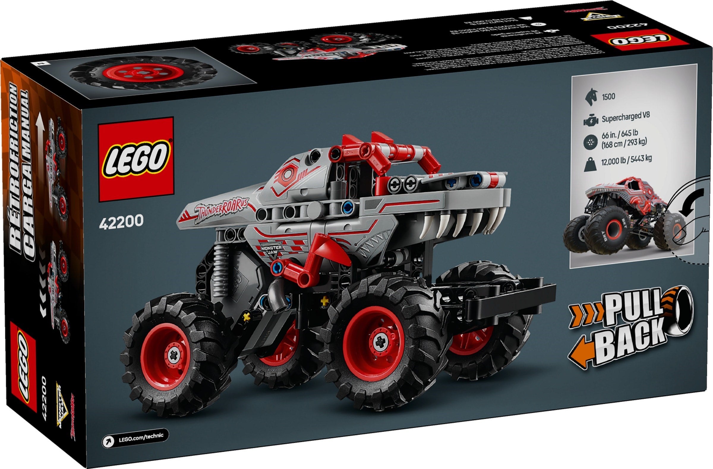 Monster Jam ThunderROAR Pull-Back 42200 | Technics New Release | LEGO