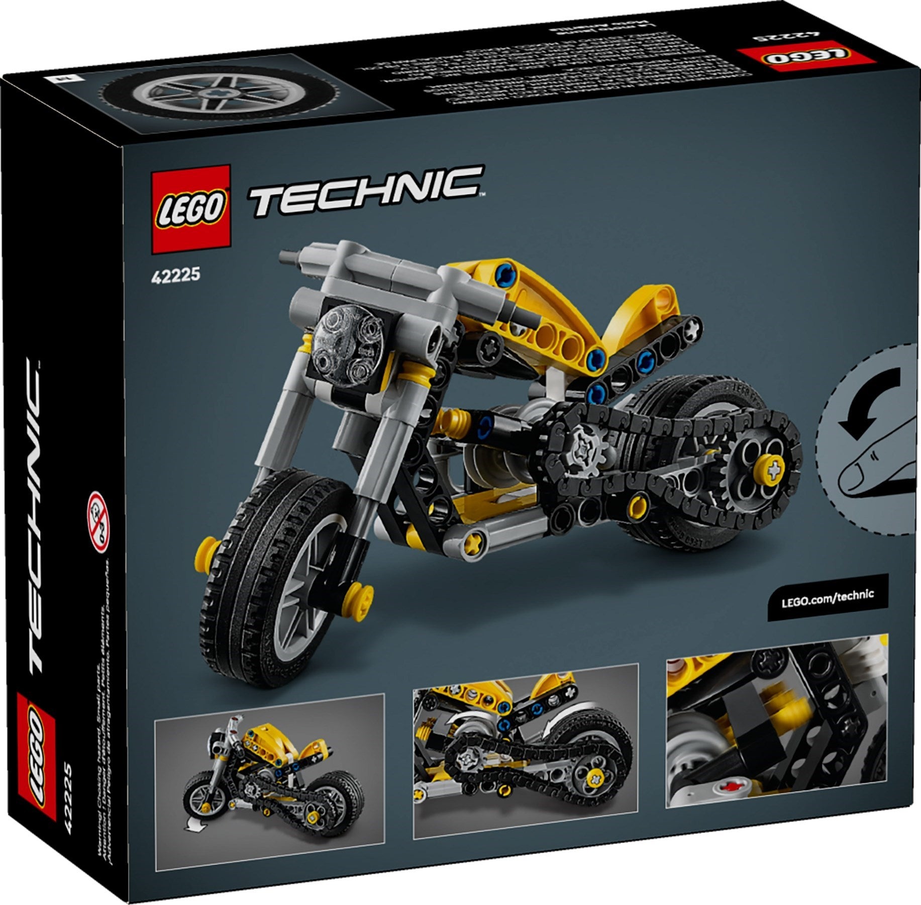 Yellow Motorcycle 42225 | Technic | LEGO (image 3)
