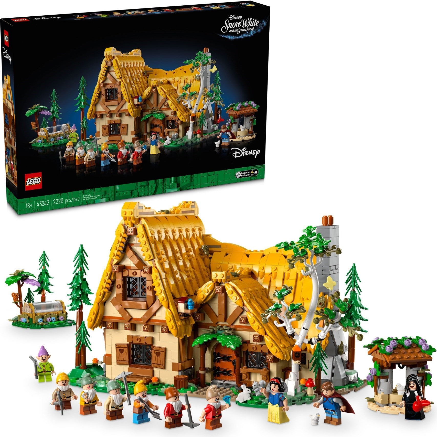 Snow White and the Seven Dwarfs' Cottage 43242 | Disney | LEGO