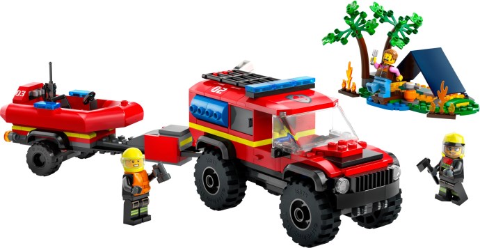 4x4 Fire Truck with Rescue Boat 60412 | City | LEGO