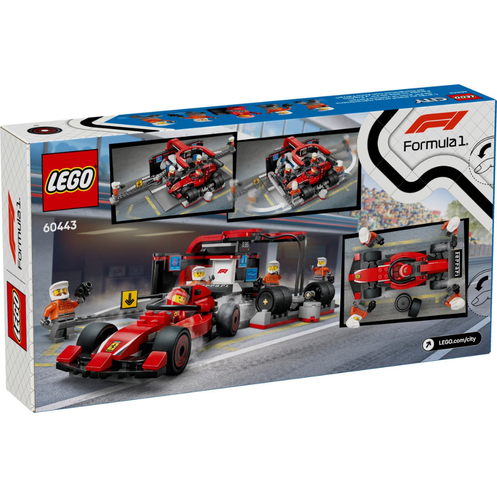 F1 Pit Stop & Pit Crew with Ferrari Car 60443 | City Formula 1 New Release | LEGO