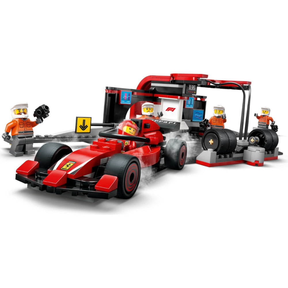 F1 Pit Stop & Pit Crew with Ferrari Car 60443 | City Formula 1 New Release | LEGO