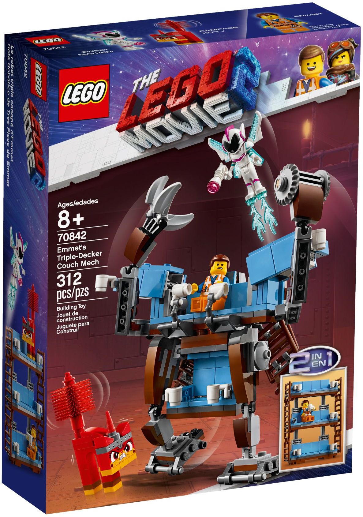 Emmet's Triple-Decker Couch Mech 70842 | The LEGO Movie 2 | LEGO – image 2