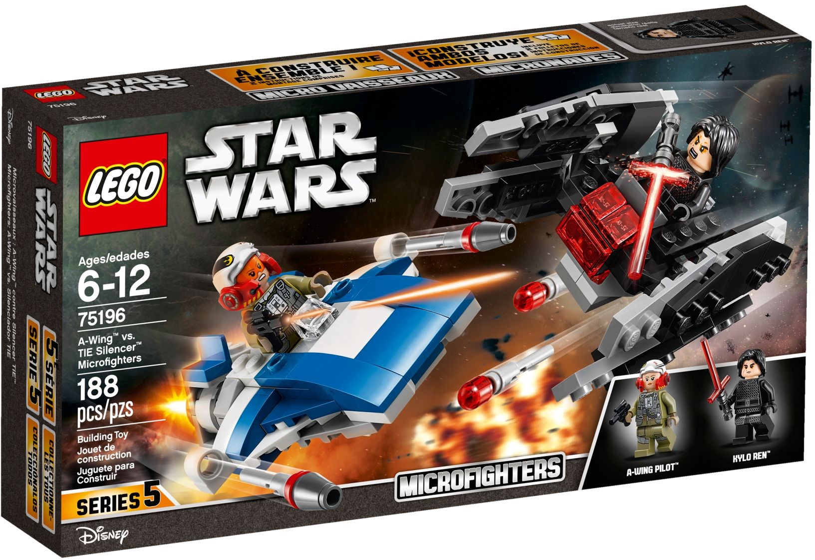 A-Wing Vs TIE Silencer Microfighters 75196 | Star Wars | LEGO