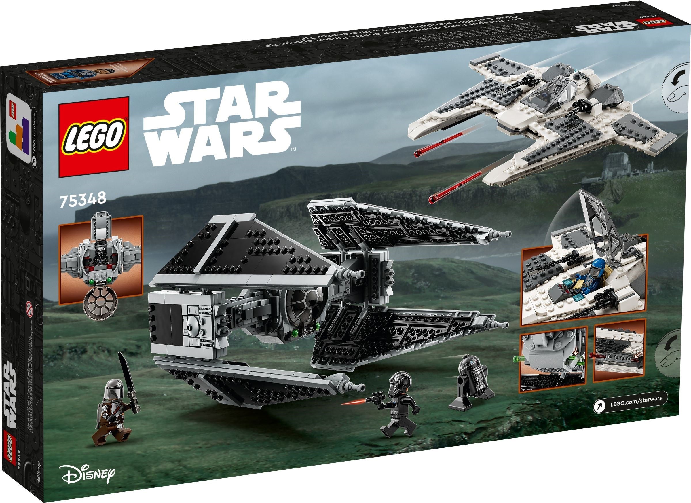 Mandalorian Fang Fighter v TIE Interceptor 75348 | Star Wars | LEGO