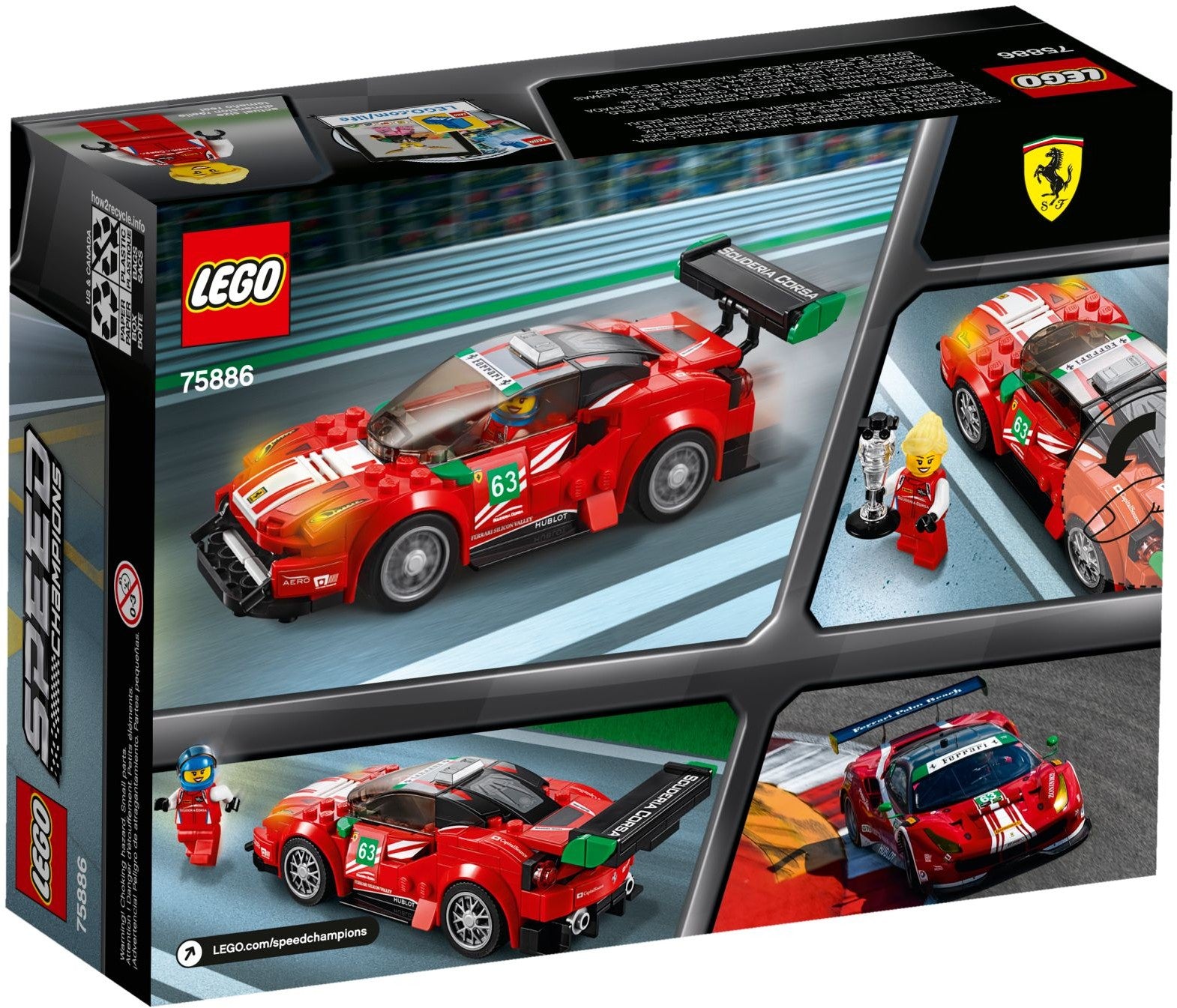 Ferrari 488 GT3 Scuderia Corsa 75886 | Speed Champions | LEGO – image 4