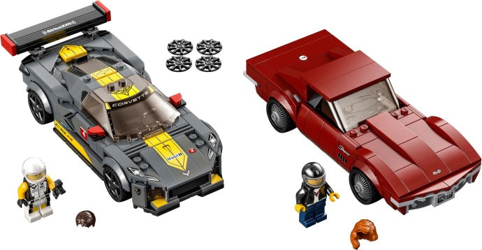Chevrolet Corvette C8.R Race Car and 1968 Chevrolet Corvette 76903 | Speed Champions | LEGO