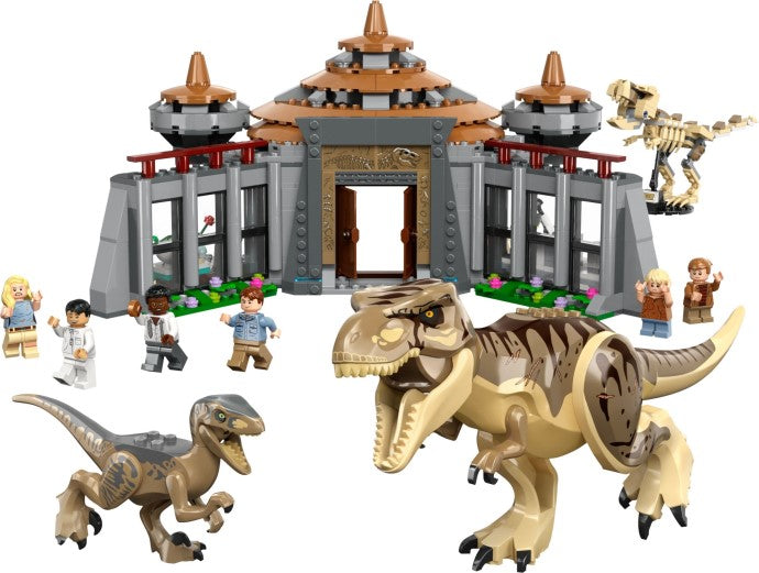 Visitor Centre: T. rex & Raptor Attack 76961 | Jurassic World | LEGO