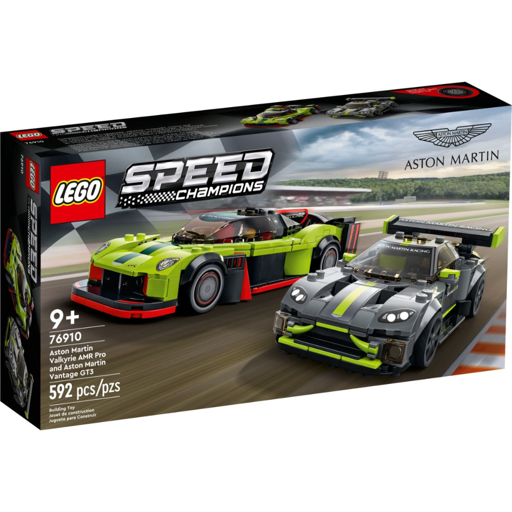 Aston Martin Valkyrie AMR Pro and Aston Martin Vantage GT3 76910 | Speed Champions | LEGO