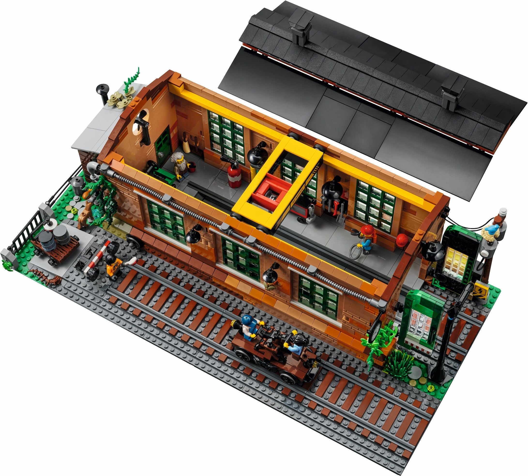 Old Train Engine Shed 910033| Brick Link Designer Program | LEGO