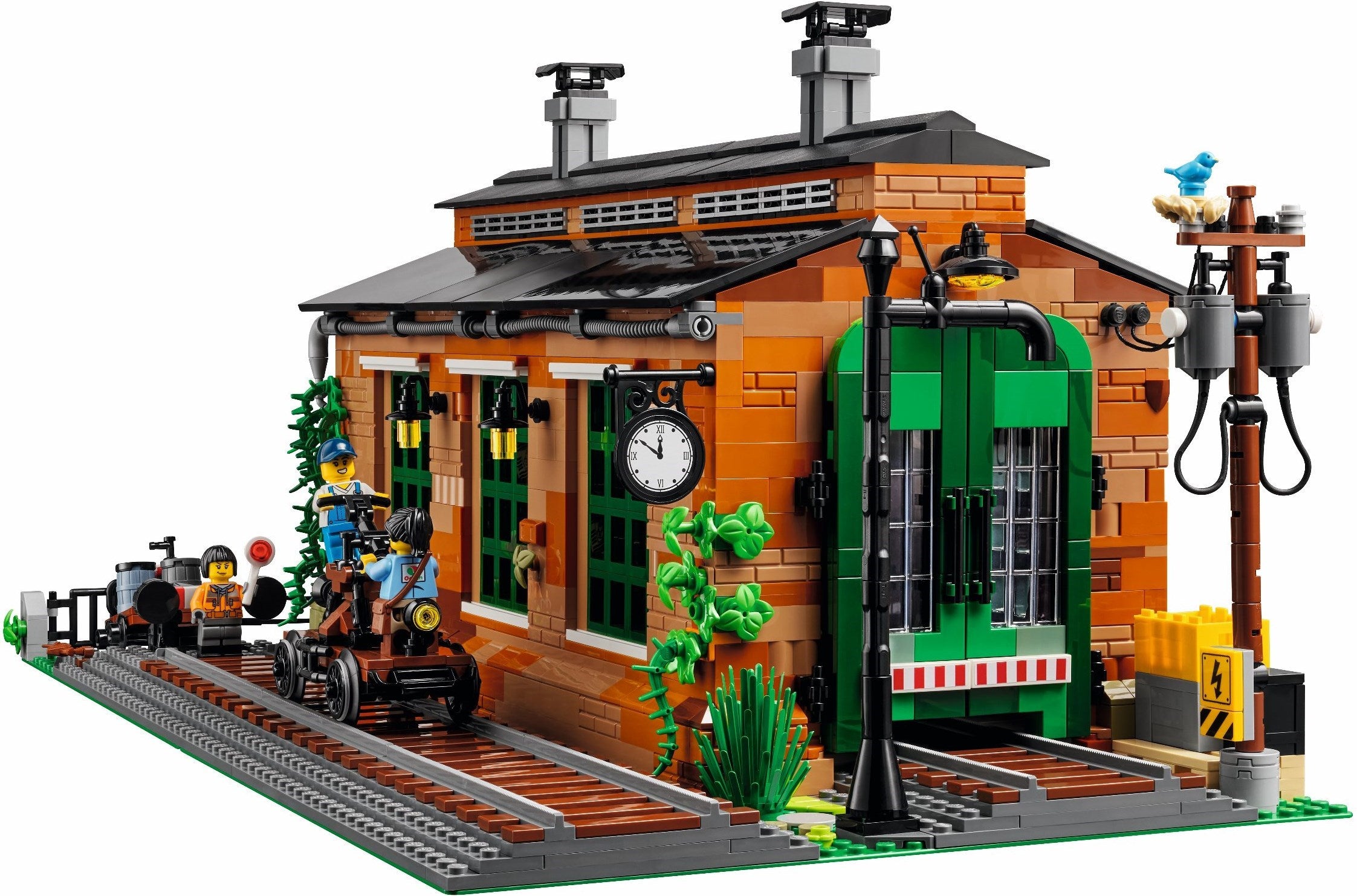 Old Train Engine Shed 910033| Brick Link Designer Program | LEGO