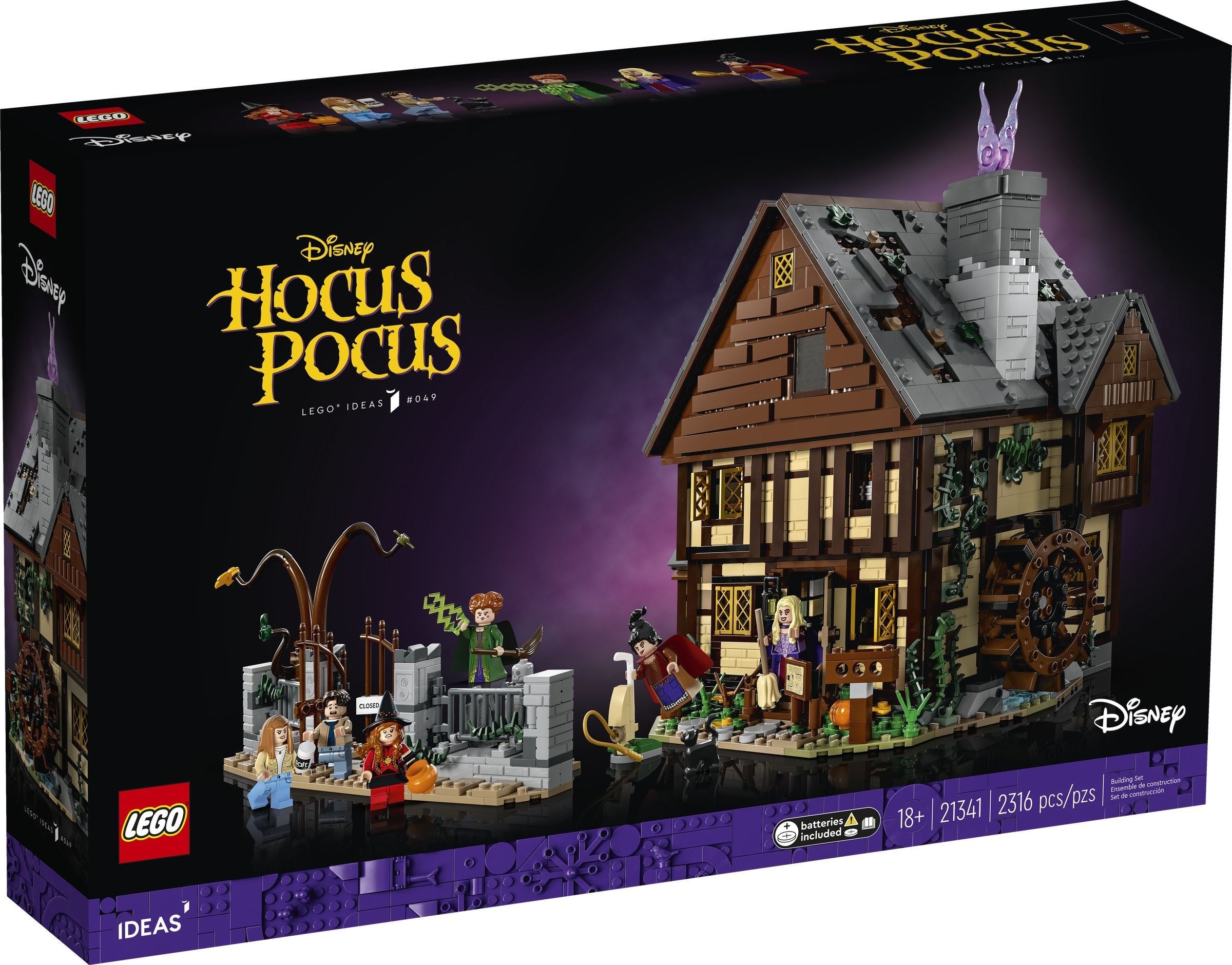 Disney Hocus Pocus: The Sanderson Sisters Cottage 21341 | IDEAS | LEGO