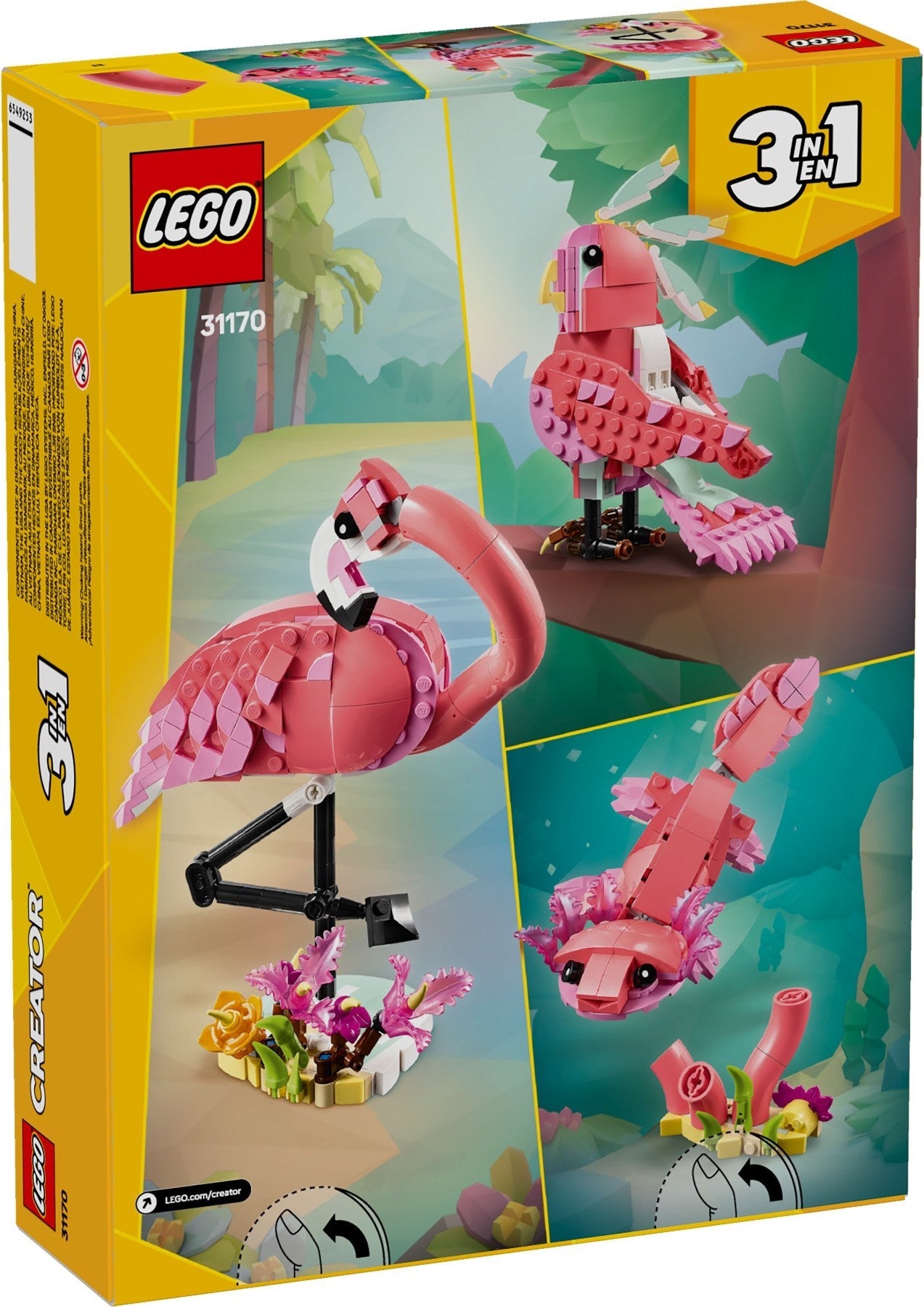 Pink Flamingo 31170 | Creator 3 in 1 New Release | LEGO