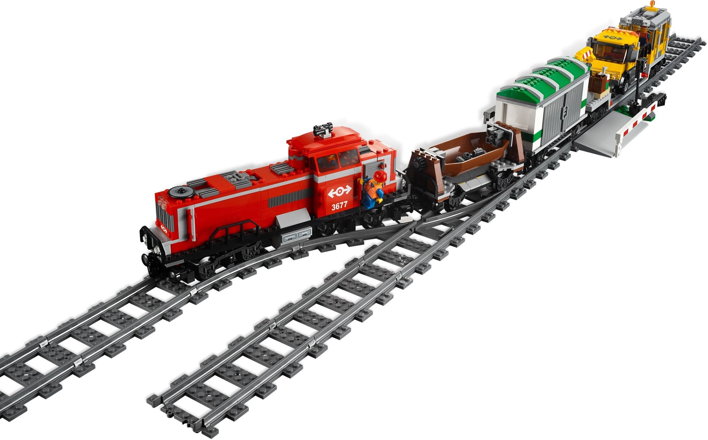 Red Cargo Train 3677 | City | LEGO (image 12)