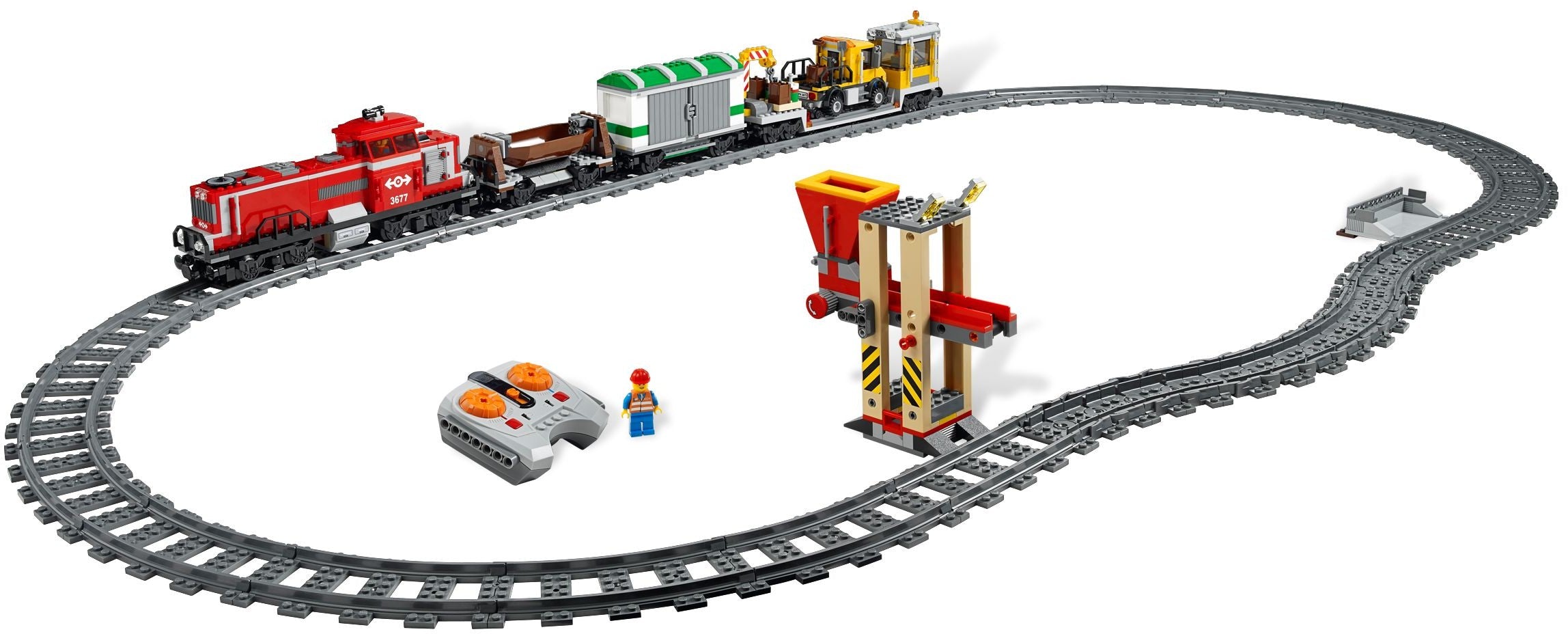 Red Cargo Train 3677 | City | LEGO (image 17)