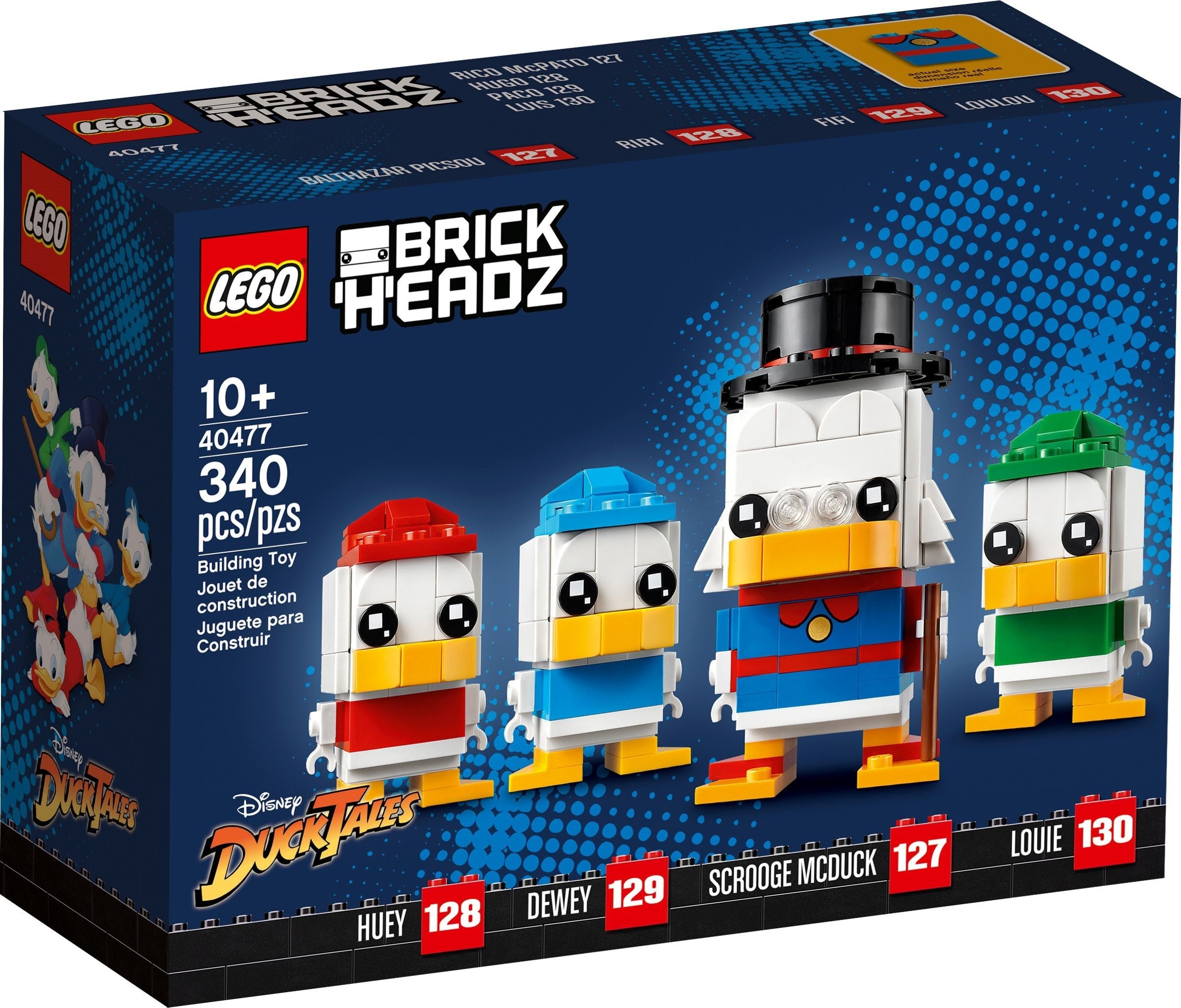 Scrooge McDuck, Huey, Dewey & Louie 40477 | Brickheadz| LEGO