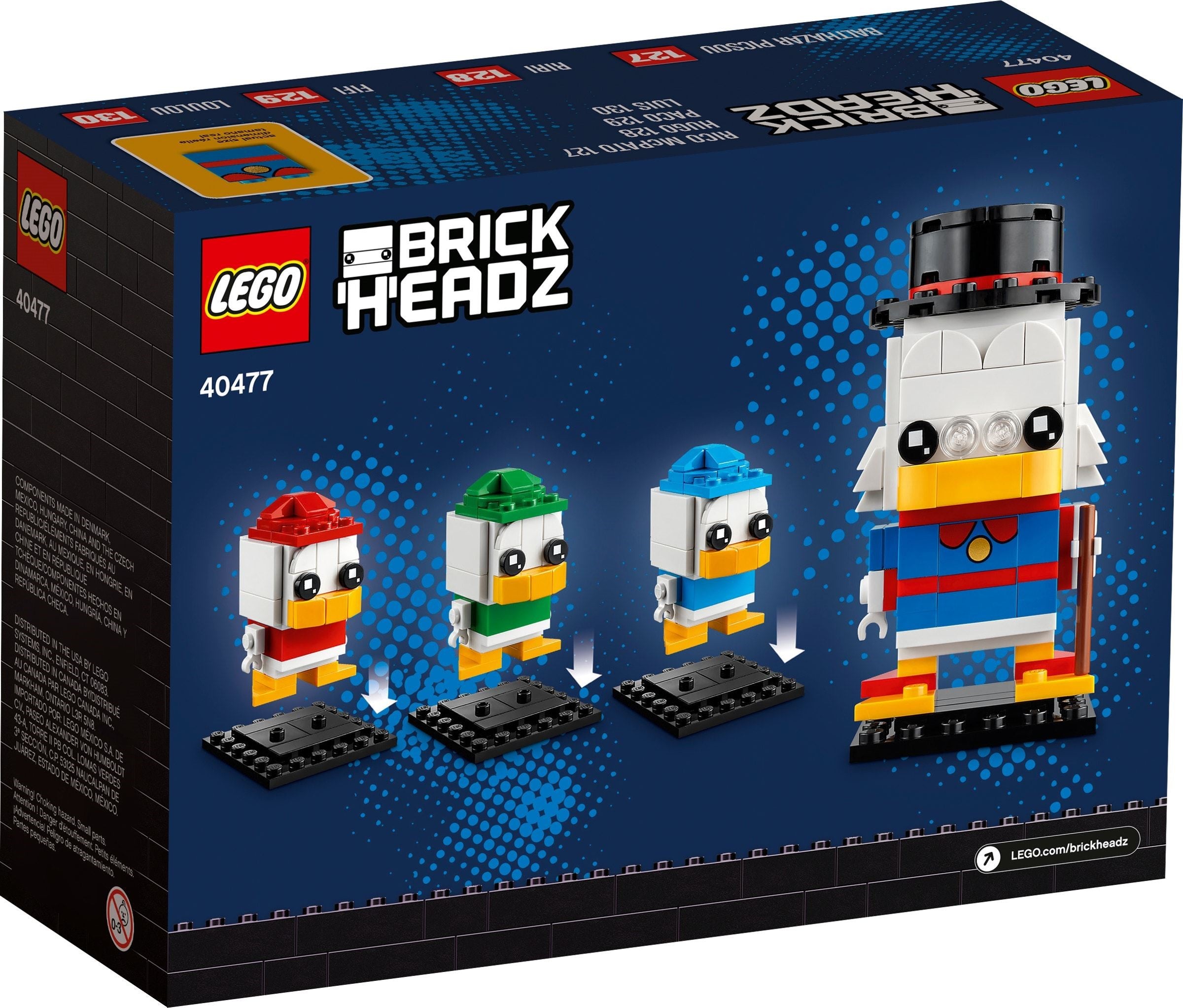 Scrooge McDuck, Huey, Dewey & Louie 40477 | Brickheadz| LEGO