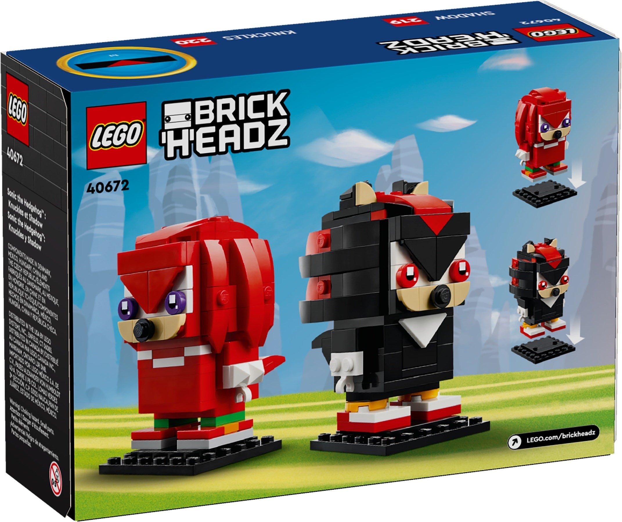 Sonic the Hedgehog: Knuckles & Shadow 40672 | BrickHeadz | LEGO – image 3
