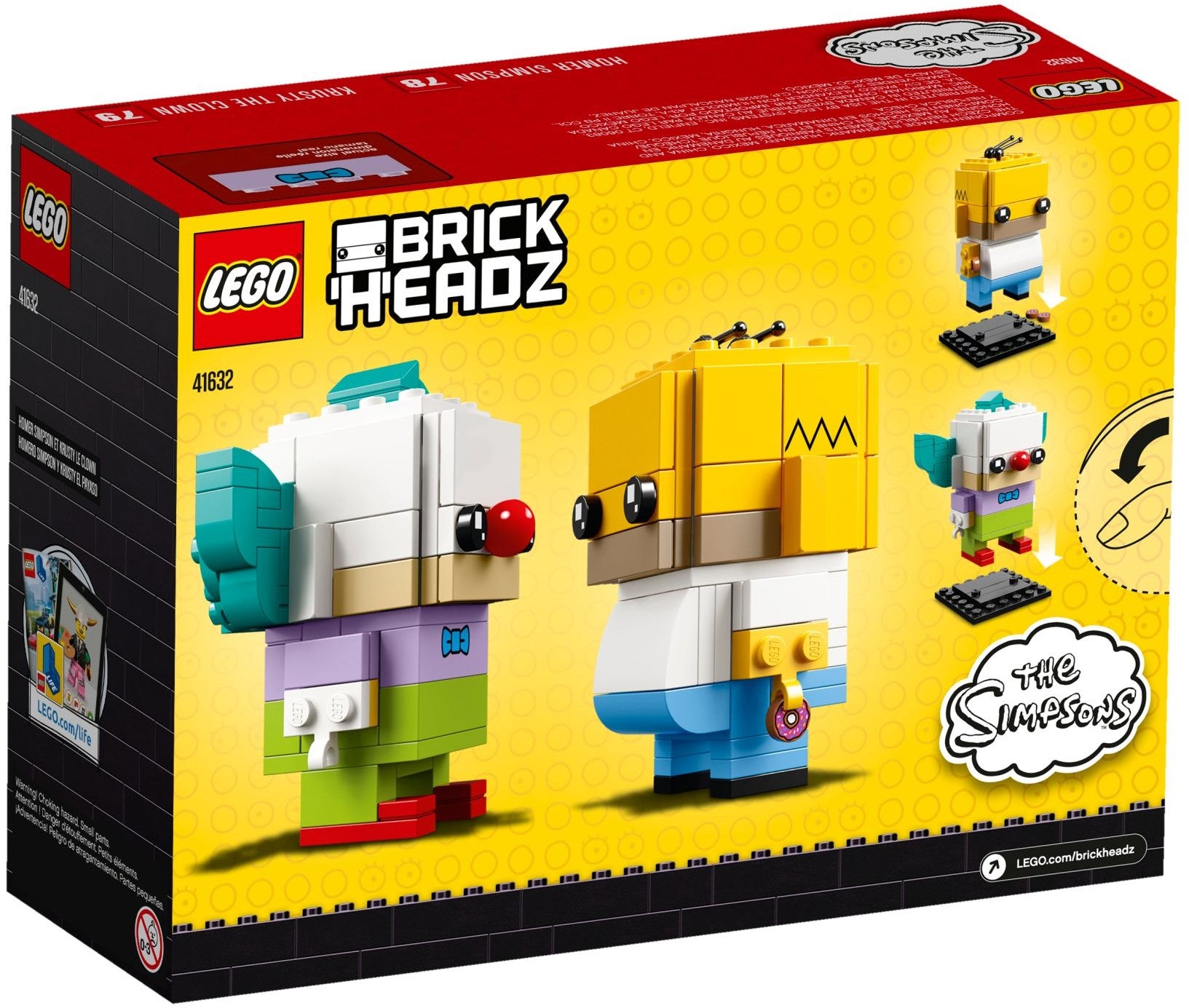 Homer Simpson & Krusty the Clown 41632 | BrickHeadz | LEGO – image 3