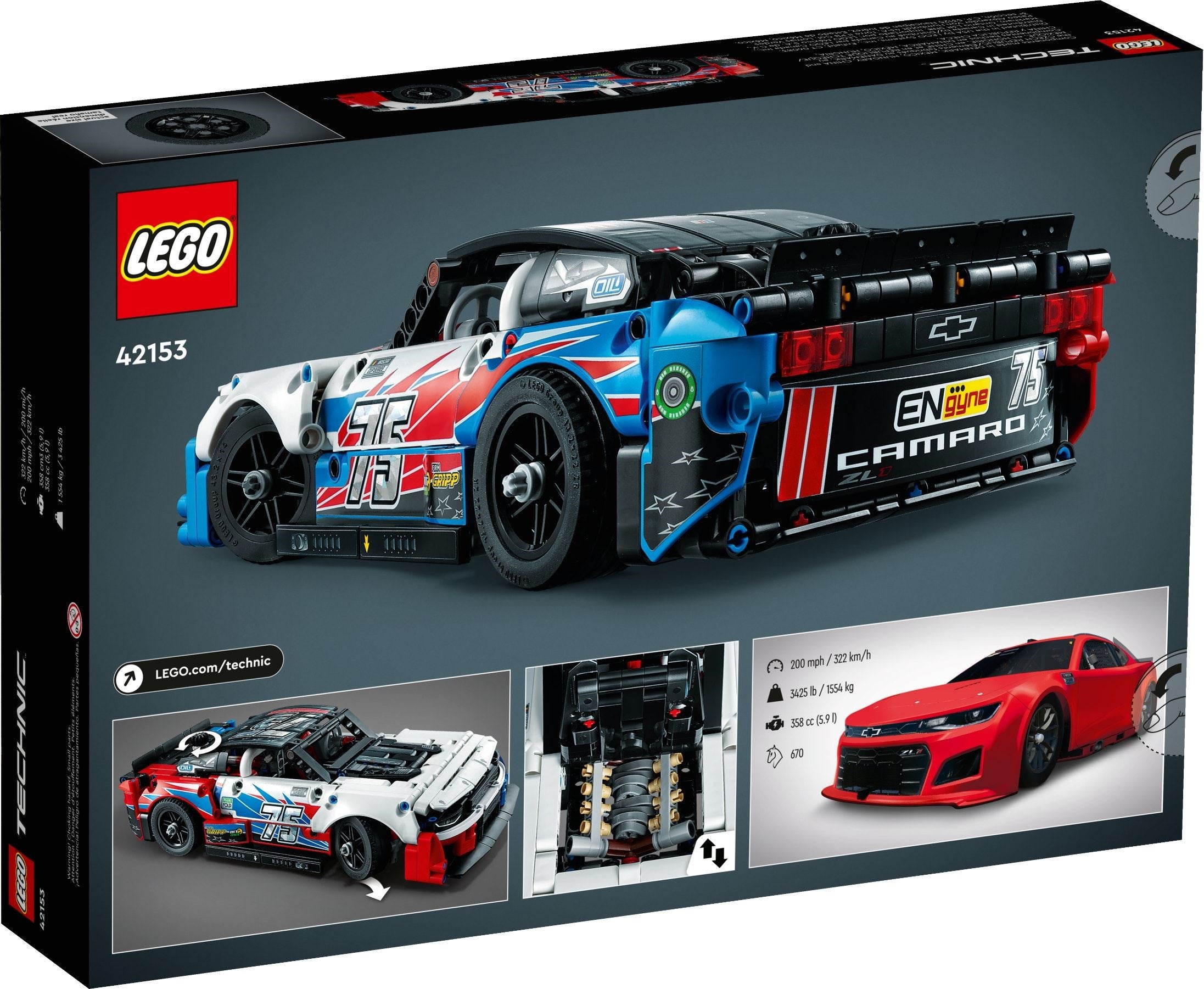 NASCAR Next Gen Chevrolet Camaro ZL1 42153 | Technic | LEGO – image 7