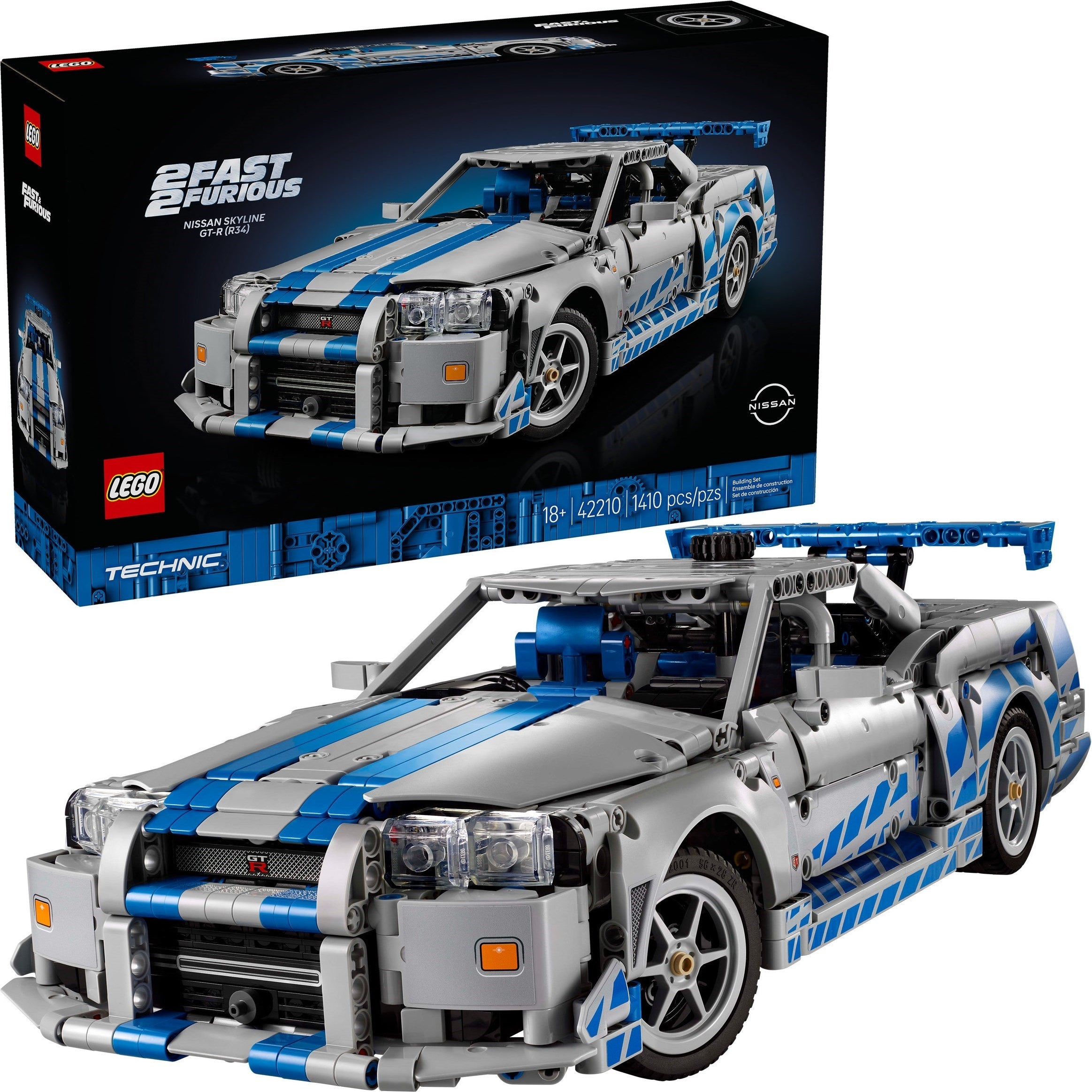 2 Fast 2 Furious Nissan Skyline GT-R (R34) Car 42210 | Technic | LEGO – image 3
