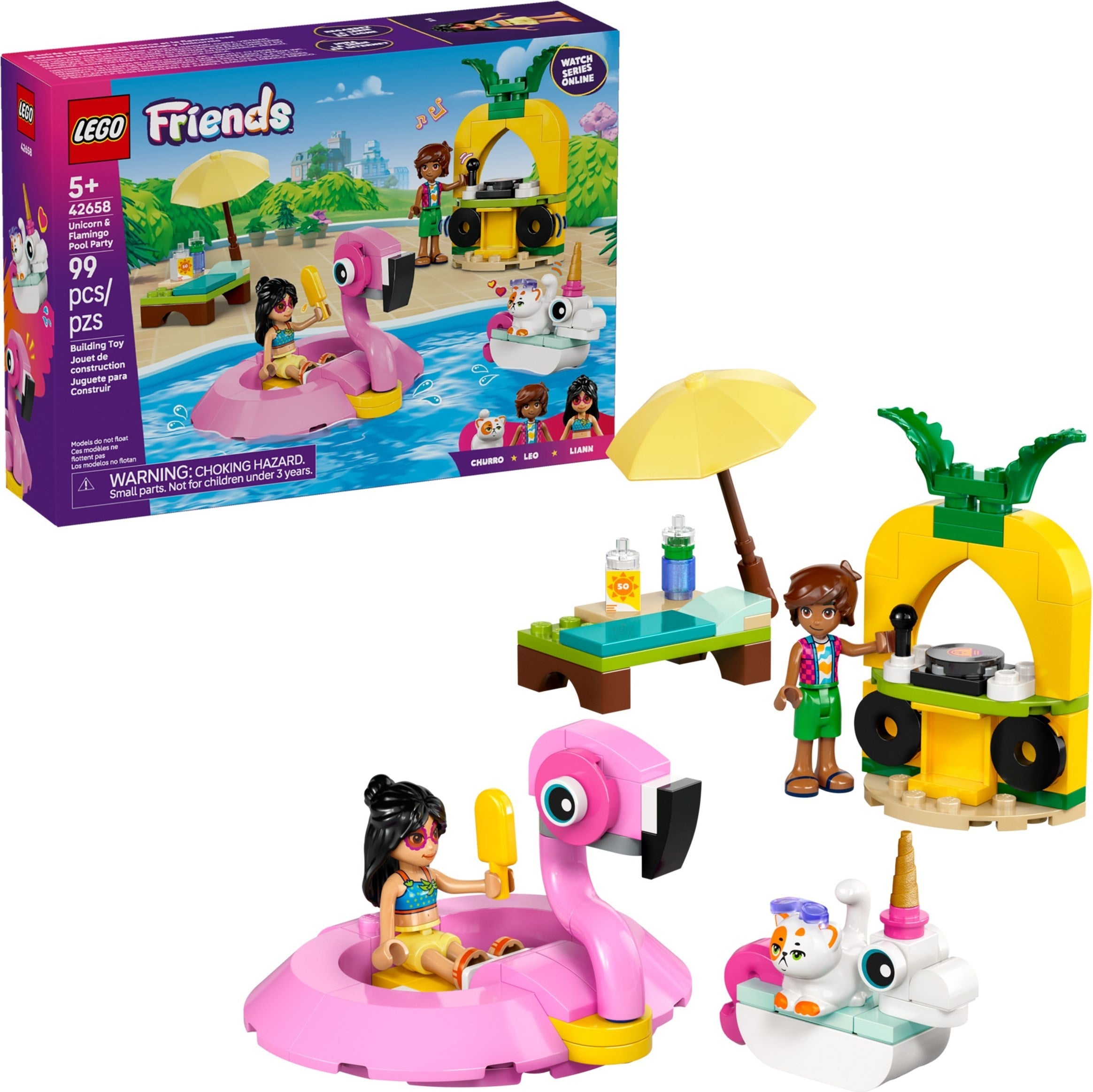 Unicorn & Flamingo Pool Party 42658 | Friends | LEGO (image 3)