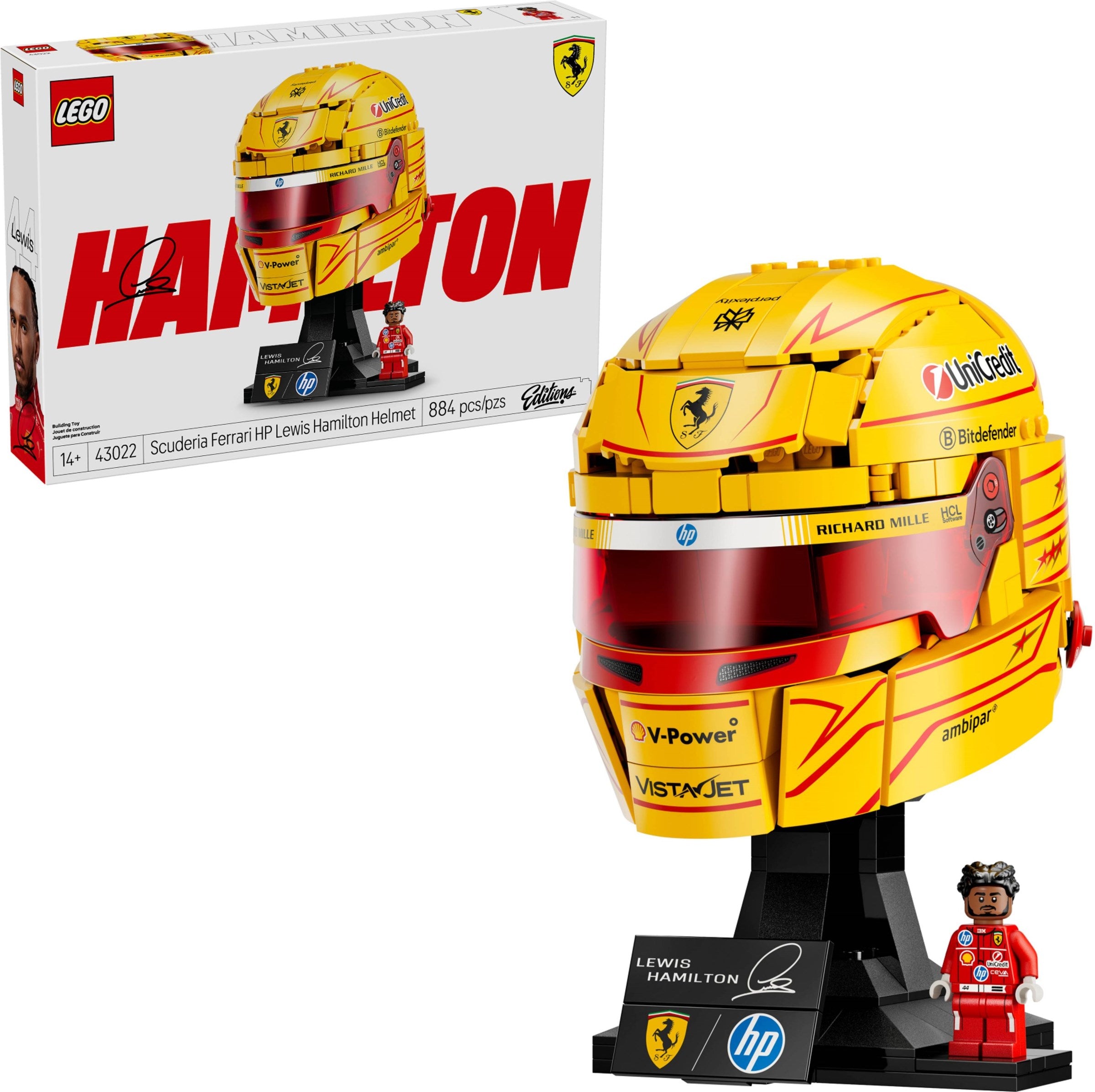 Scuderia Ferrari HP Lewis Hamilton Helmet  43022 | Editions | LEGO (image 4)