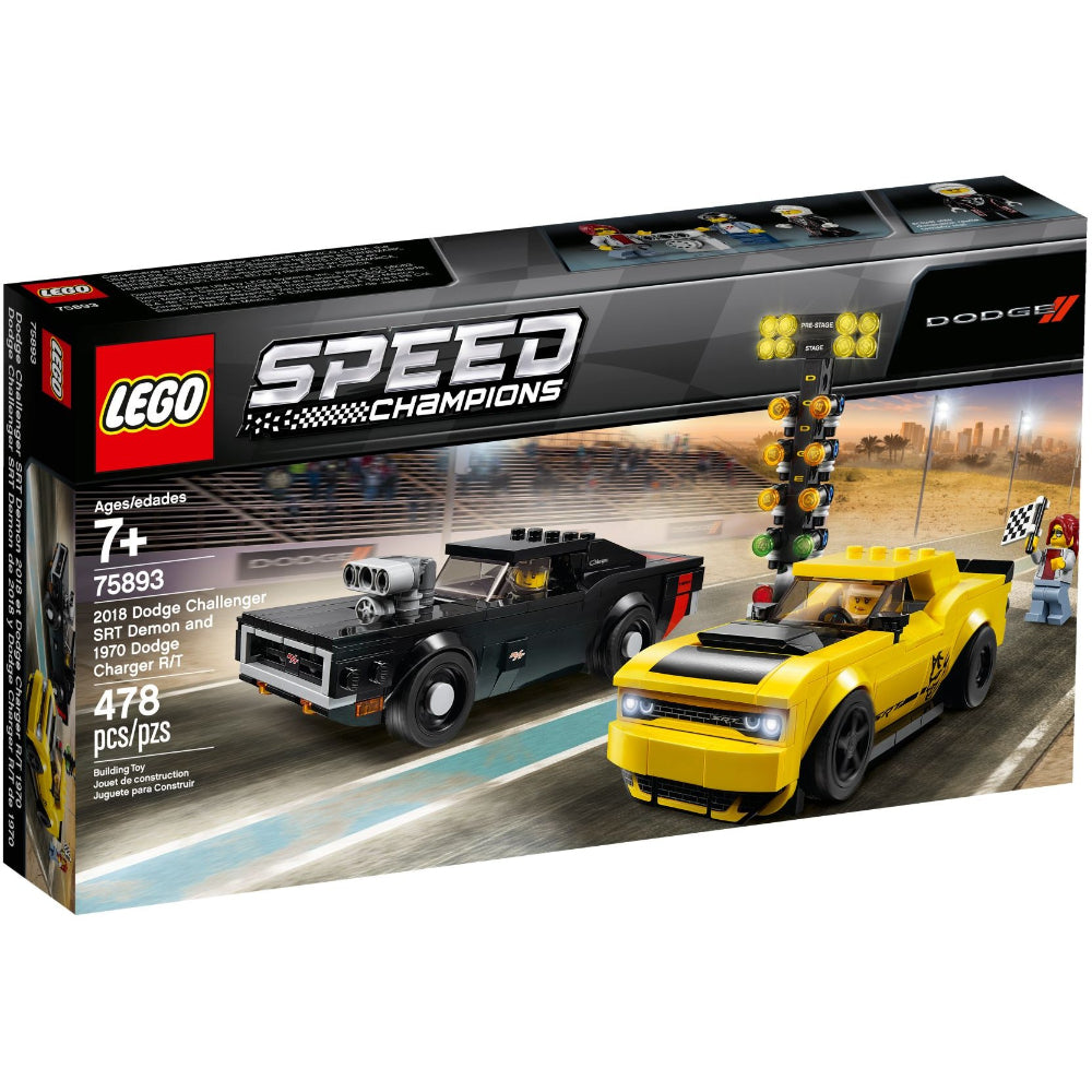 2018 Dodge Challenger SRT Demon and 1970 Dodge Charger R/T 75893  | Speed Champions | LEGO