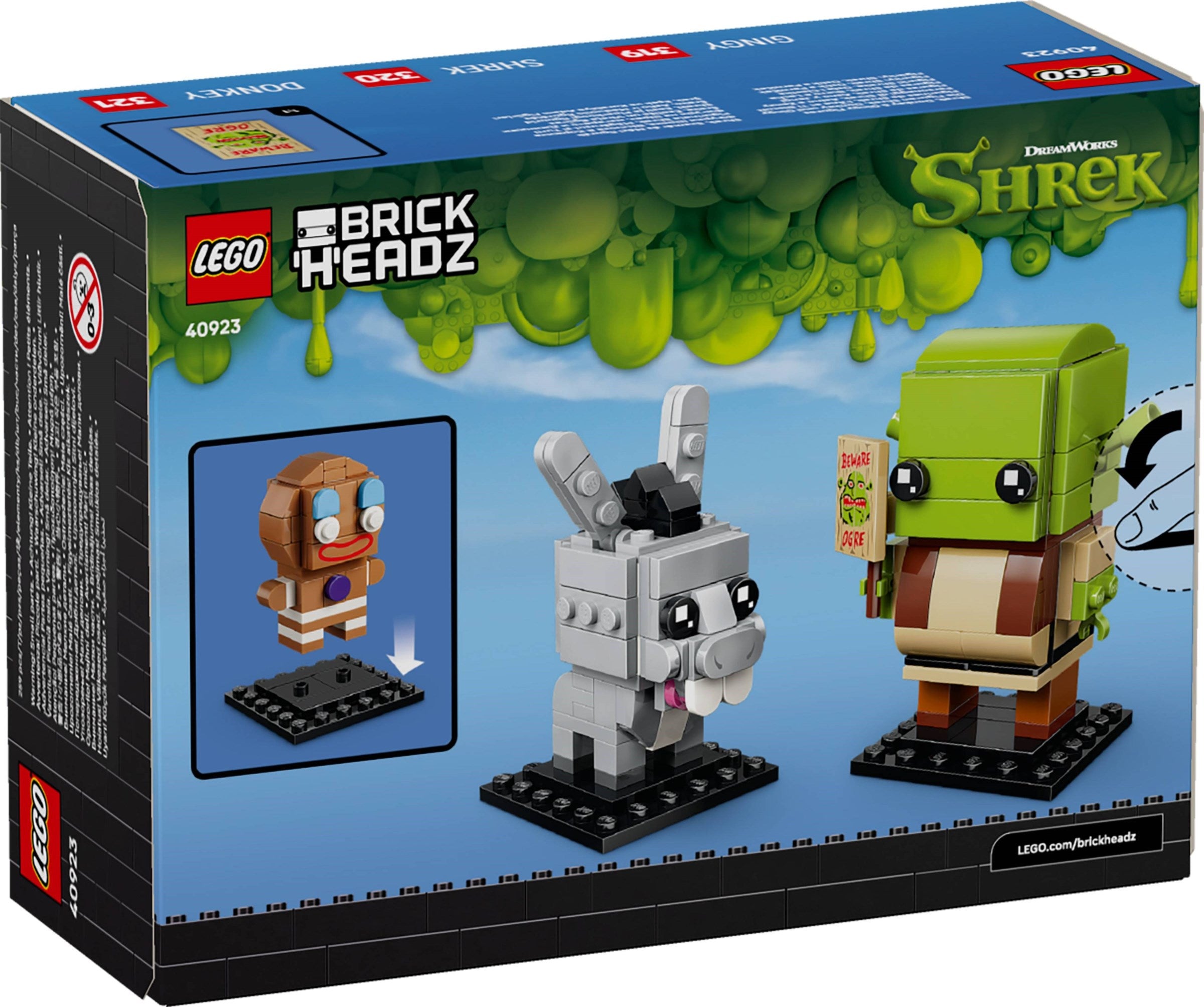 Shrek, Donkey & Gingy Figures 40923 | BrickHeadz | LEGO (image 3)