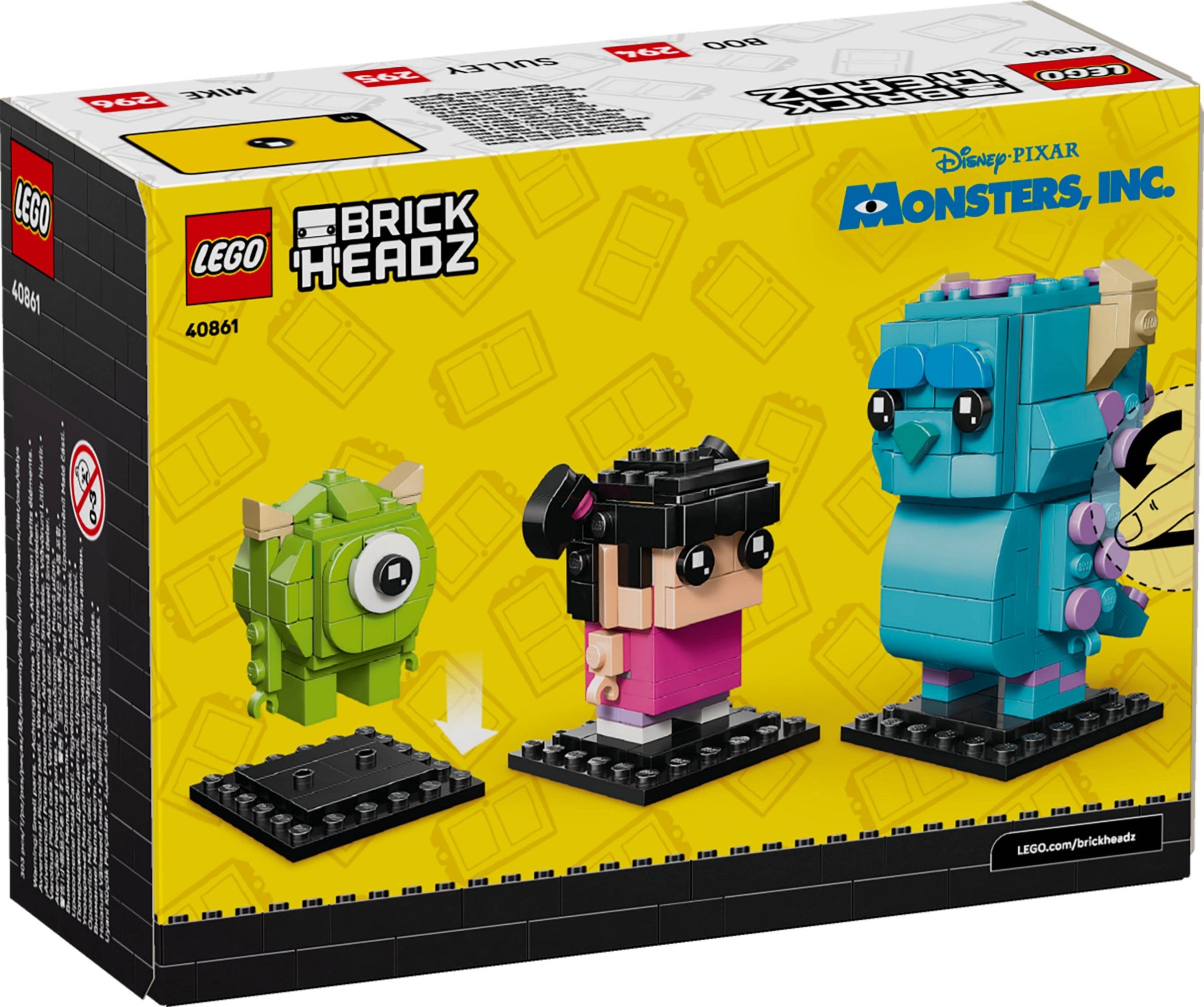 Sulley, Mike and Boo Figures 40861 | BrickHeadz | LEGO – image 2