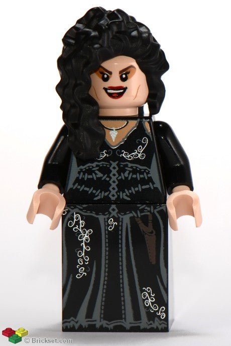 Bellatrix Lestrange-Printed Black Dress HP092 | Harry Potter Minifigure | LEGO