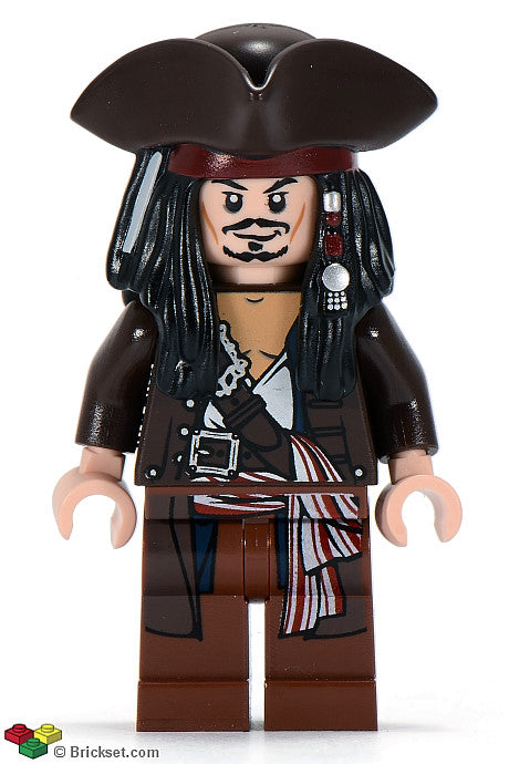 Captain Jack Sparrow POC011 | Pirates Of The Caribbean Minifigure | LEGO