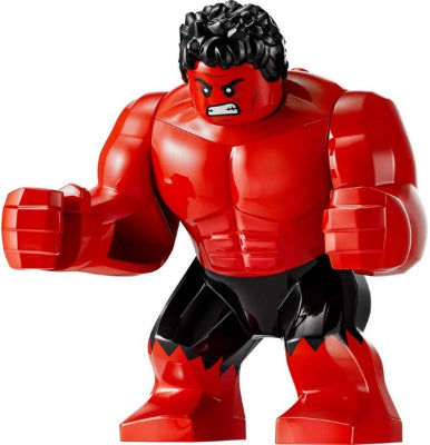 Red Hulk-Giant Black Eyes SH1001 | Super Heroes Large Minifigure | LEGO