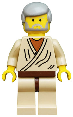 Obi-Wan Kenobi-Light Gray Hair SW0023 | Star Wars Minifigure | LEGO