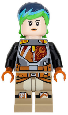 Sabine Wren-Bright Green/Dark Blue Hair SW0742 | Star Wars Minifigure | LEGO